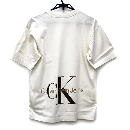 Calvin klein Jeans カルバンクラインジーンズ ロゴ 半袖Ｔシャツ ライトベージュ S メンズ【中古】