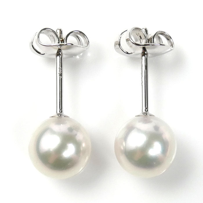 TASAKI タサキ K18WG ホワイトゴールド ピアス パール約7.0mm 1.8g レディース【中古】【美品】