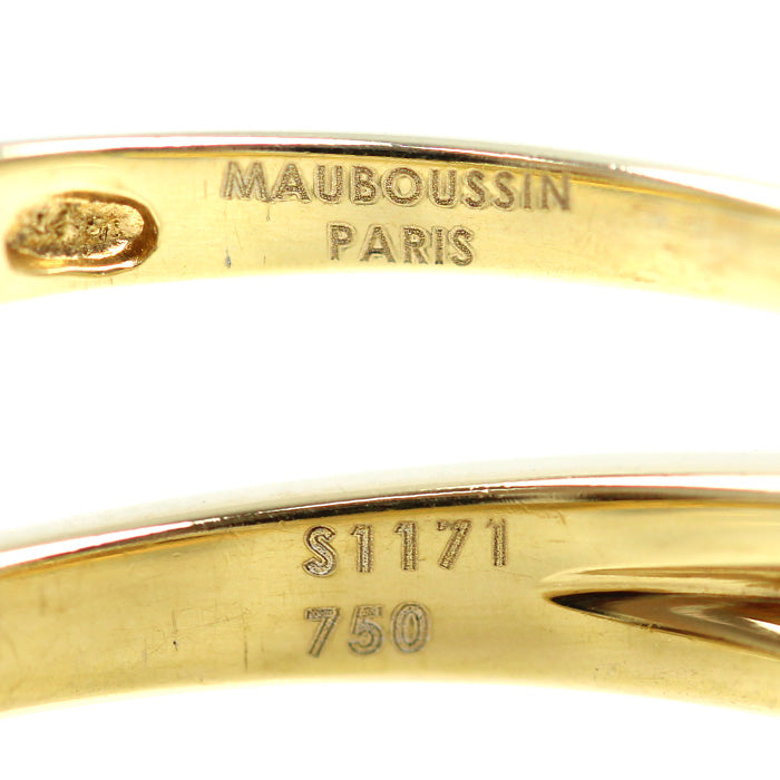 MAUBOUSSIN モーブッサン K18YG イエローゴールド チャンス・オブ・ラブ No2 リング・指輪 RI0488YGDI53 ダイヤモンド 13号 3.9g レディース【中古】