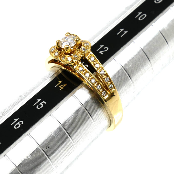 MAUBOUSSIN モーブッサン K18YG イエローゴールド チャンス・オブ・ラブ No2 リング・指輪 RI0488YGDI53 ダイヤモンド 13号 3.9g レディース【中古】
