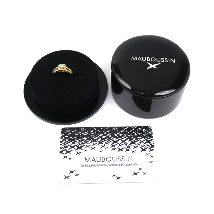 MAUBOUSSIN モーブッサン K18YG イエローゴールド チャンス・オブ・ラブ No2 リング・指輪 RI0488YGDI53 ダイヤモンド 13号 3.9g レディース【中古】