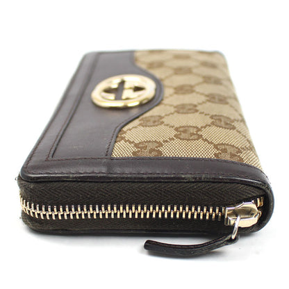 GUCCI グッチ スーキー インターロッキングG 長財布 ベージュ ブラウン 308012 レディース【中古】