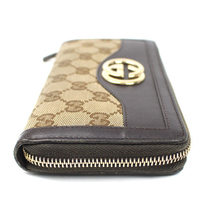 GUCCI グッチ スーキー インターロッキングG 長財布 ベージュ ブラウン 308012 レディース【中古】