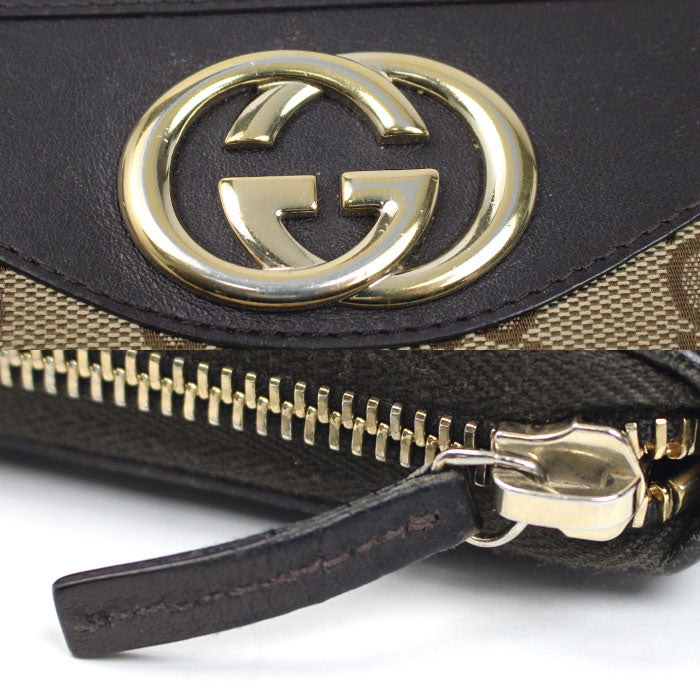 GUCCI グッチ スーキー インターロッキングG 長財布 ベージュ ブラウン 308012 レディース【中古】