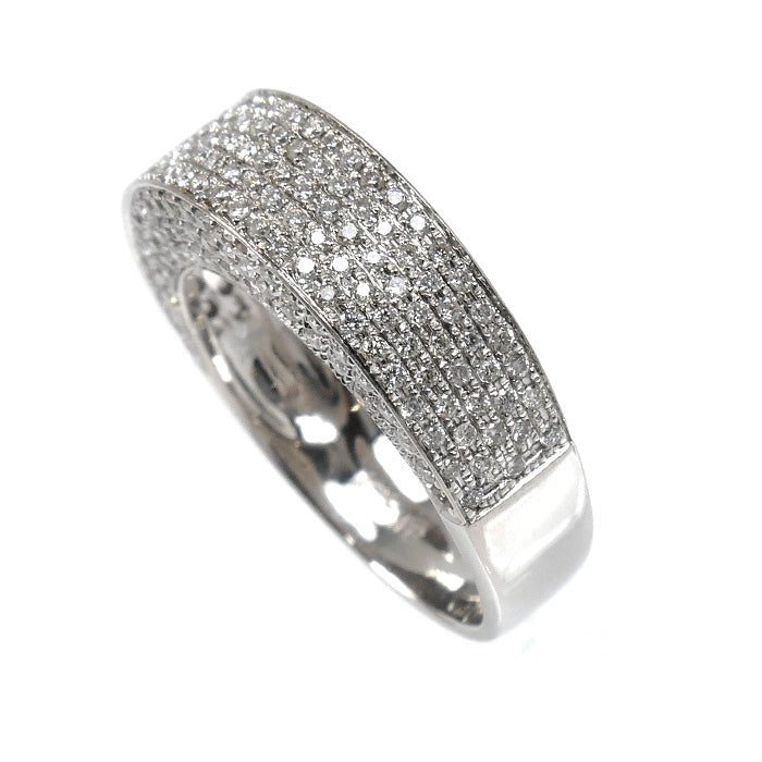 K18WG ホワイトゴールド リング・指輪 ダイヤモンド1.25ct 10号 4.2g レディース【中古】【美品】