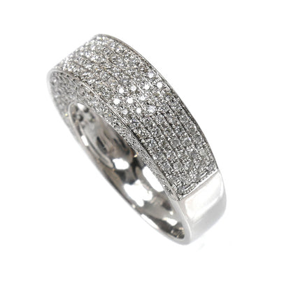 K18WG ホワイトゴールド リング・指輪 ダイヤモンド1.25ct 10号 4.2g レディース【中古】【美品】