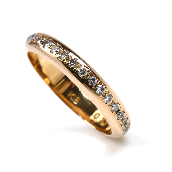 K18PG ピンクゴールド フルエタニティ リング・指輪 ダイヤモンド0.31ct 7号 2.3g レディース【中古】