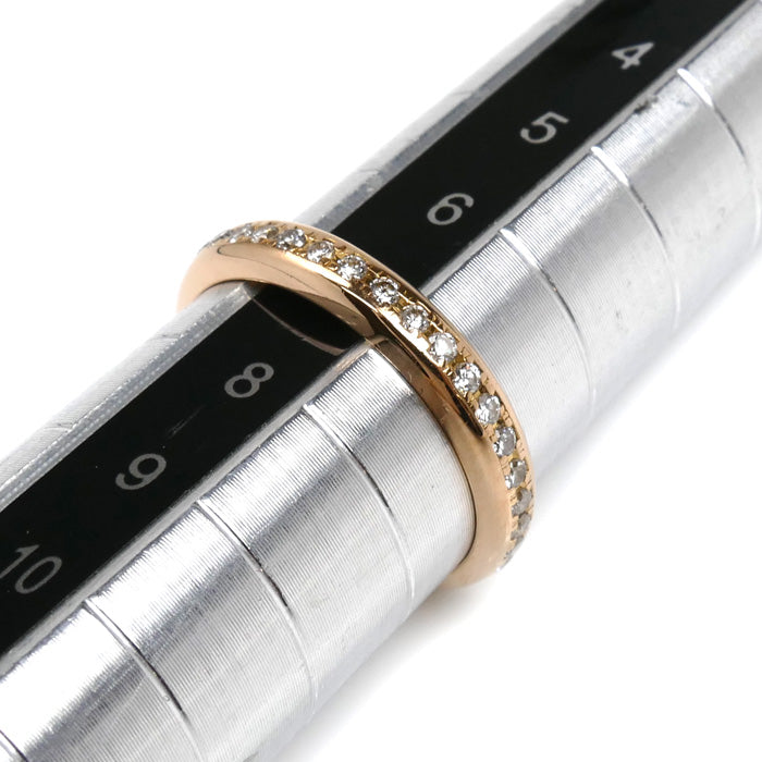 K18PG ピンクゴールド フルエタニティ リング・指輪 ダイヤモンド0.31ct 7号 2.3g レディース【中古】