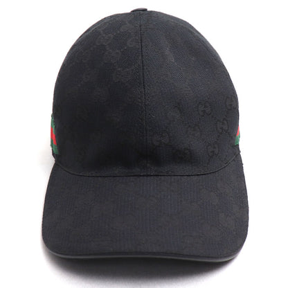 GUCCI グッチ シュリーライン GG キャップ ブラック 200035 L メンズ【中古】