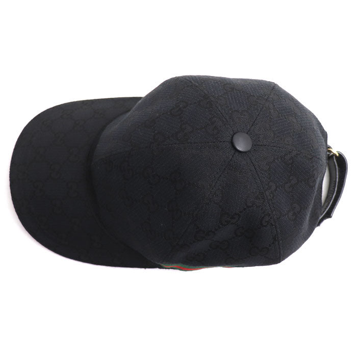 GUCCI グッチ シュリーライン GG キャップ ブラック 200035 L メンズ【中古】