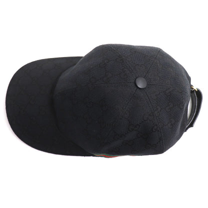 GUCCI グッチ シュリーライン GG キャップ ブラック 200035 L メンズ【中古】