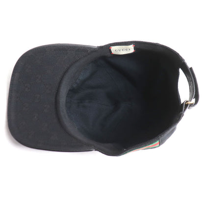 GUCCI グッチ シュリーライン GG キャップ ブラック 200035 L メンズ【中古】