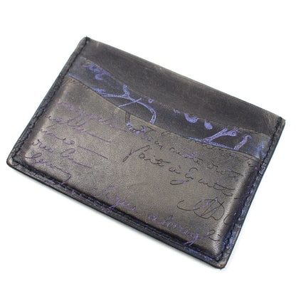 Berluti ベルルッティ カリグラフィ バンブー ネオ スクリットレザー カードケース パープル メンズ【中古】