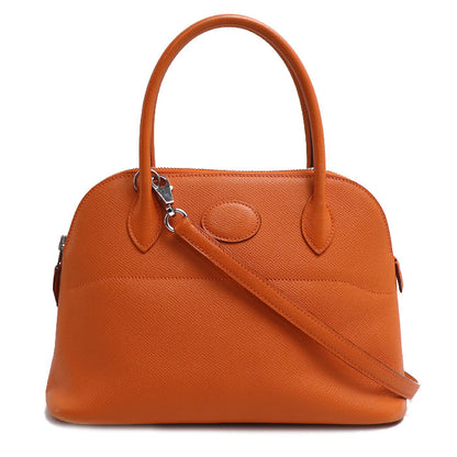 HERMES エルメス ボリード27 ヴォーエプソン 2Wayショルダーバッグ オレンジ レディース □N【中古】