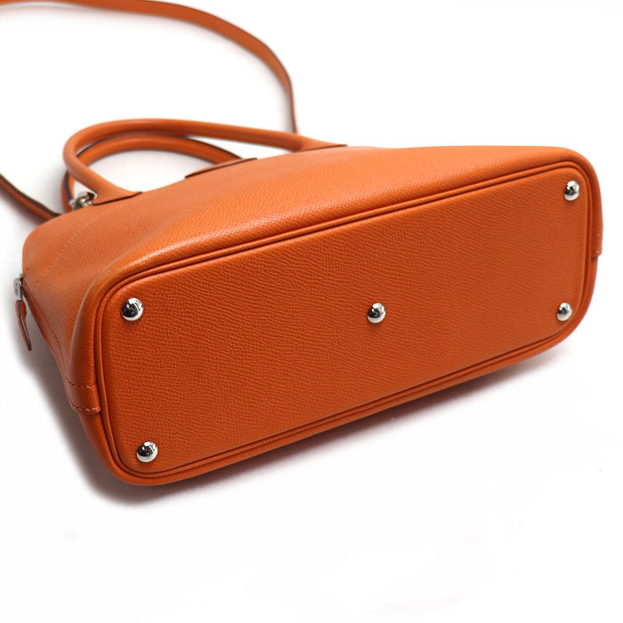 HERMES エルメス ボリード27 ヴォーエプソン 2Wayショルダーバッグ オレンジ レディース □N【中古】