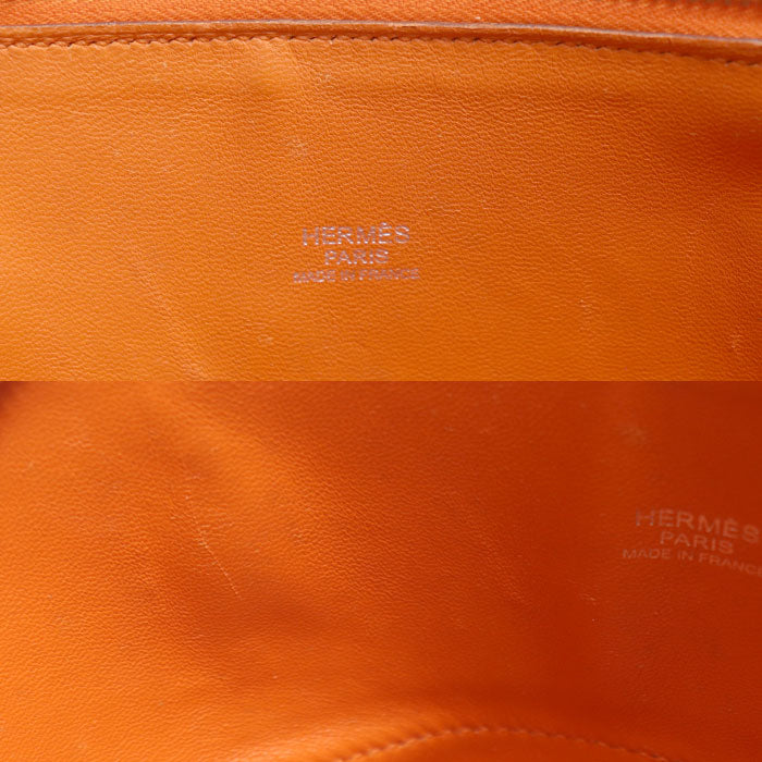 HERMES エルメス ボリード27 ヴォーエプソン 2Wayショルダーバッグ オレンジ レディース □N【中古】