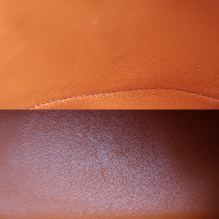 HERMES エルメス ボリード27 ヴォーエプソン 2Wayショルダーバッグ オレンジ レディース □N【中古】
