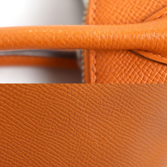HERMES エルメス ボリード27 ヴォーエプソン 2Wayショルダーバッグ オレンジ レディース □N【中古】