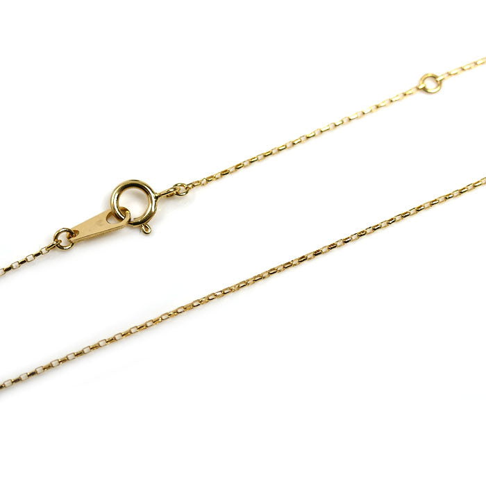 K18YG イエローゴールド ネックレス 小豆 0.8g 39cm レディース【中古】