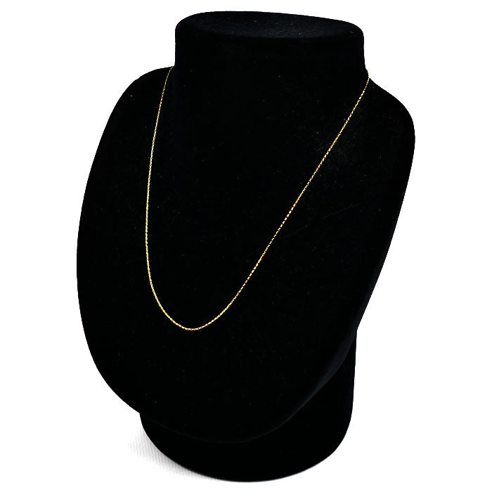 K18YG イエローゴールド ネックレス 小豆 0.8g 39cm レディース【中古】