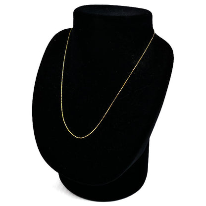 K18YG イエローゴールド ネックレス 小豆 0.8g 39cm レディース【中古】