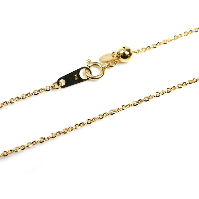 K18YG イエローゴールド ネックレス K18 2.3g 45cm デザイン フリーチェーン レディース【中古】【美品】