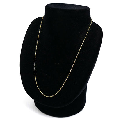 K18YG イエローゴールド ネックレス K18 2.3g 45cm デザイン フリーチェーン レディース【中古】【美品】