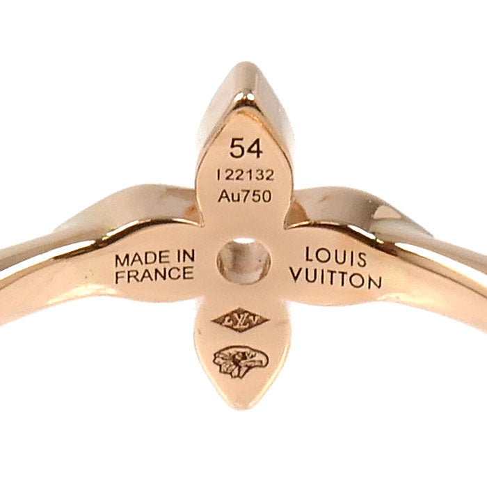 LOUIS VUITTON ルイ・ヴィトン K18PG ピンクゴールド イディール ブロッサム リング・指輪 Q0Q50H ダイヤモンド 13.5号 54 2.7g レディース【中古】【美品】