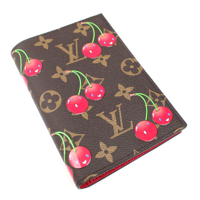 LOUIS VUITTON ルイ・ヴィトン クーヴェルテュール パスポールMM パスポートケース LVxTM モノグラムチェリー M13424 ICチップ レディース【中古】【極美品】
