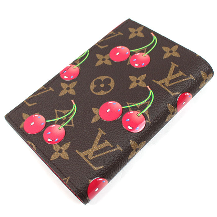 LOUIS VUITTON ルイ・ヴィトン クーヴェルテュール パスポールMM パスポートケース LVxTM モノグラムチェリー M13424 ICチップ レディース【中古】【極美品】