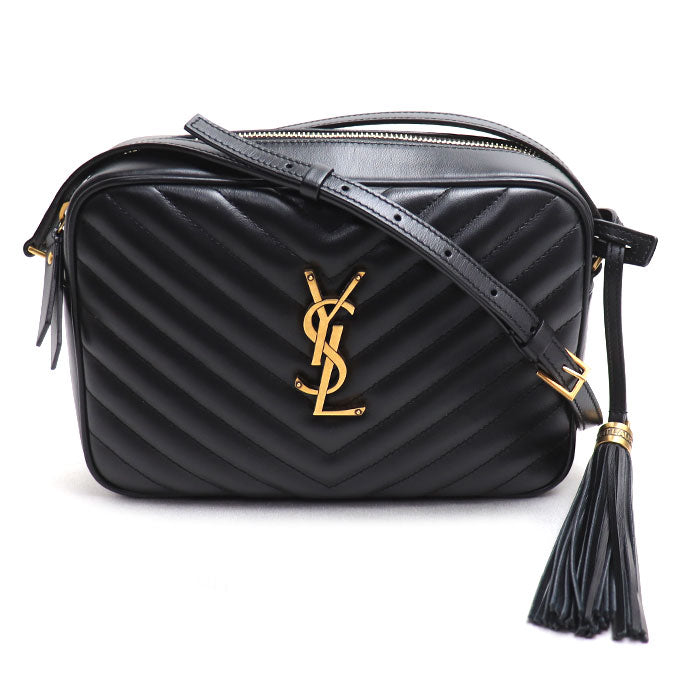 SAINT LAURENT サンローラン ルー カメラバッグ ショルダーバッグ ブラック 612544 レディース【中古】【美品】