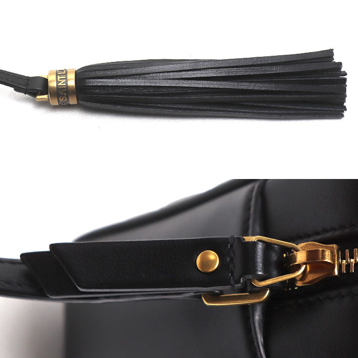 SAINT LAURENT サンローラン ルー カメラバッグ ショルダーバッグ ブラック 612544 レディース【中古】【美品】