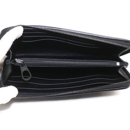 BOTTEGAVENETA ボッテガヴェネタ イントレチャート 長財布 ラウンドファスナー ブラック 510643 メンズ【中古】