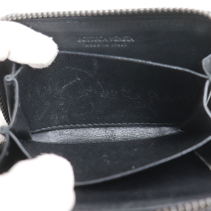 BOTTEGAVENETA ボッテガヴェネタ イントレチャート コインケース ブラック 473010 ユニセックス【中古】
