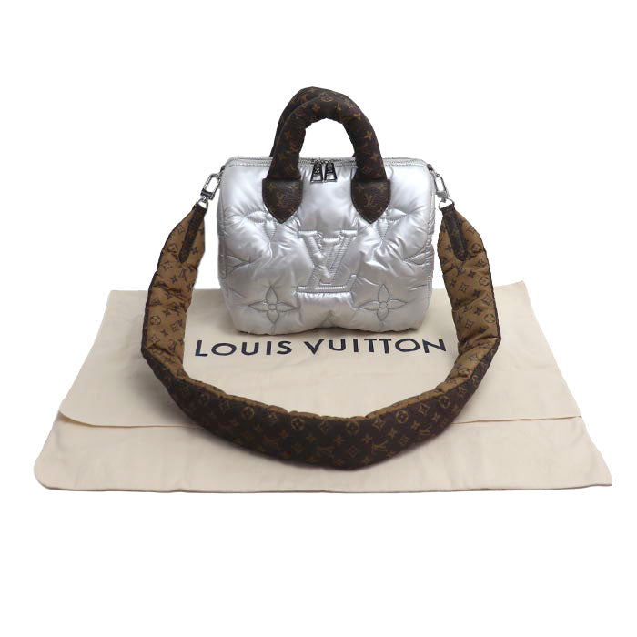 LOUIS VUITTON ルイ・ヴィトン スピーディ バンドリエール25 2Wayショルダーバッグ モノグラム LV ピロー シルバー M20973 ICチップ レディース【中古】【美品】