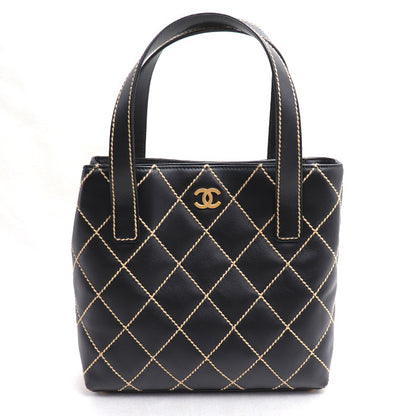 CHANEL シャネル ワイルドステッチ トートバッグ ブラック A18126 レディース【中古】