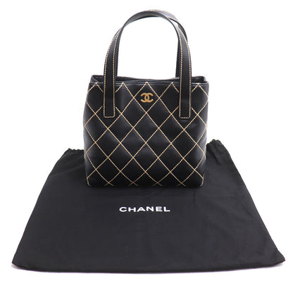 CHANEL シャネル ワイルドステッチ トートバッグ ブラック A18126 レディース【中古】