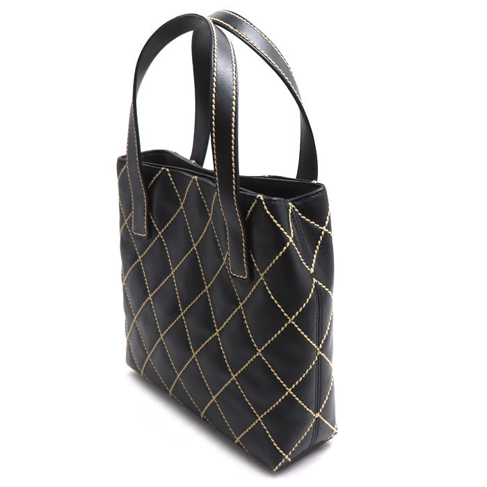 CHANEL シャネル ワイルドステッチ トートバッグ ブラック A18126 レディース【中古】