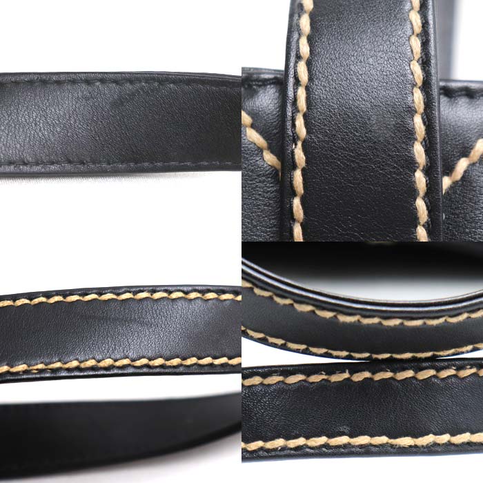 CHANEL シャネル ワイルドステッチ トートバッグ ブラック A18126 レディース【中古】