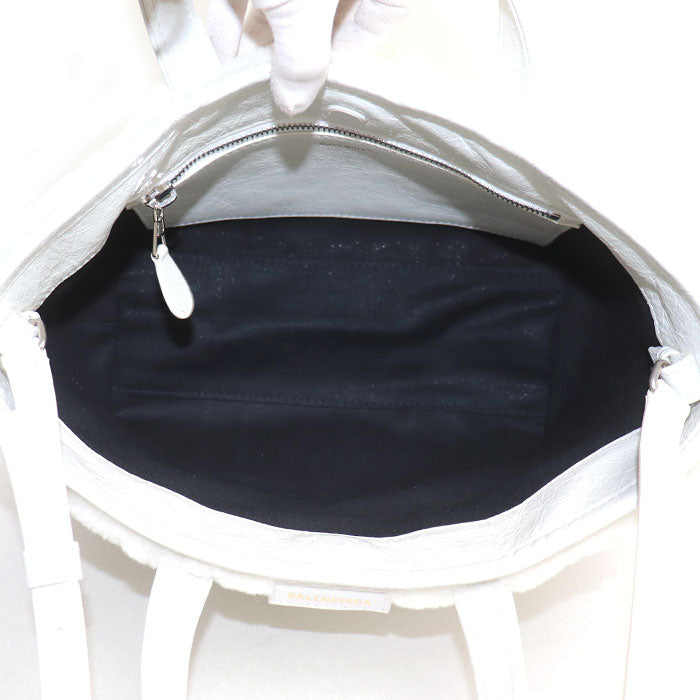 BALENCIAGA バレンシアガ バルベス スモール 2Wayショルダーバッグ ホワイト 671404 レディース【中古】