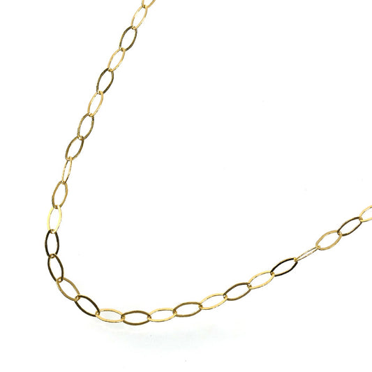 K18YG イエローゴールド デザイン ネックレス 2.6g 50cm レディース【中古】【美品】