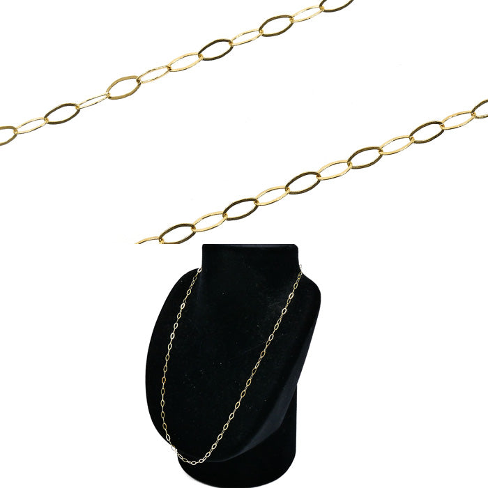 K18YG イエローゴールド デザイン ネックレス 2.6g 50cm レディース【中古】【美品】