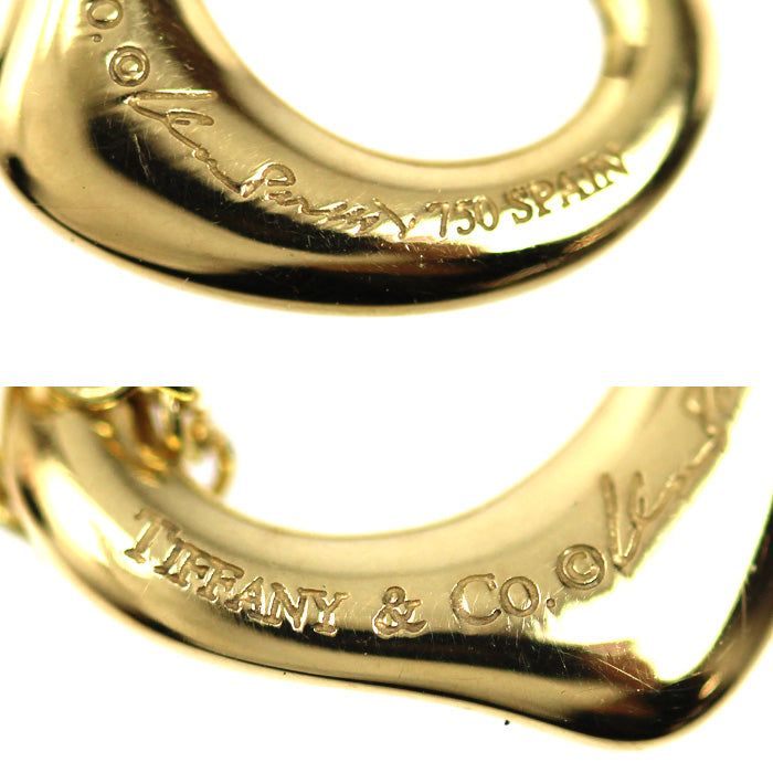 TIFFANY&Co. ティファニー K18YG イエローゴールド オープンハート ネックレス 2.9g 41cm レディース【中古】