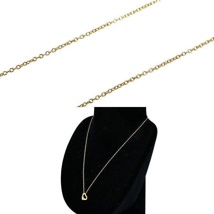 TIFFANY&Co. ティファニー K18YG イエローゴールド オープンハート ネックレス 2.9g 41cm レディース【中古】