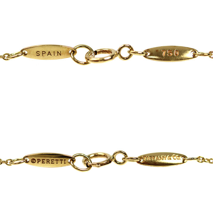 TIFFANY&Co. ティファニー K18YG イエローゴールド オープンハート ネックレス 2.9g 41cm レディース【中古】