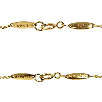 TIFFANY&Co. ティファニー K18YG イエローゴールド オープンハート ネックレス 2.9g 41cm レディース【中古】