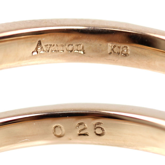 Avaron K18PG ピンクゴールド リング・指輪 BNR-175 ダイヤモンド0.25ct 10号 2.2g レディース【中古】