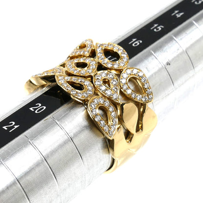 K18YG イエローゴールド リング・指輪 ダイヤモンド0.90ct 18号 10.9g ユニセックス【中古】【美品】