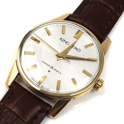 SEIKO セイコー KING SEIKO DIASHOCK 25 JEWELS 腕時計 手巻き 15034 盾メダリオン メンズ【中古】
