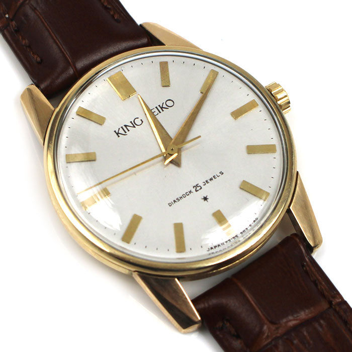 SEIKO セイコー KING SEIKO DIASHOCK 25 JEWELS 腕時計 手巻き 15034 盾メダリオン メンズ【中古】